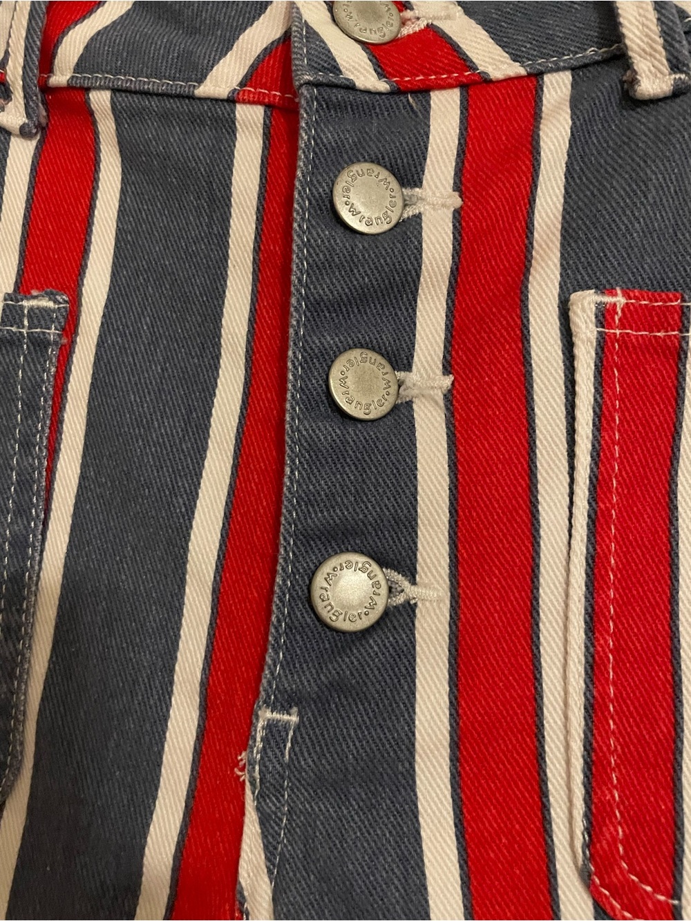 Wrangler Americana High Rise Fierce Stripes Jeans Size 6 - Picture 4 of 10